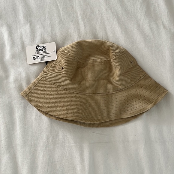 Coors Banquet Bucket Hat Beach Corduroy Classic Beer Tan Beige One Size NWT - Picture 2 of 4